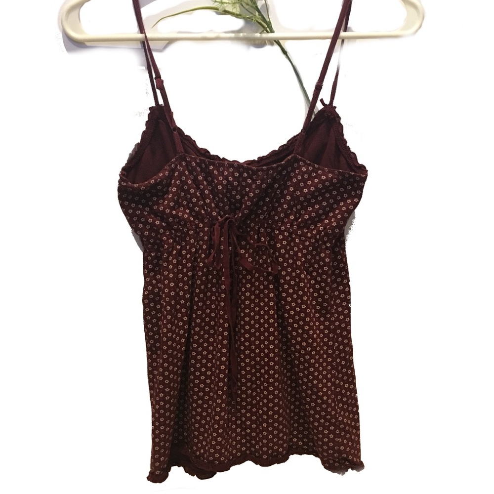 Tank Top Burgundy with polka dots & bow ties